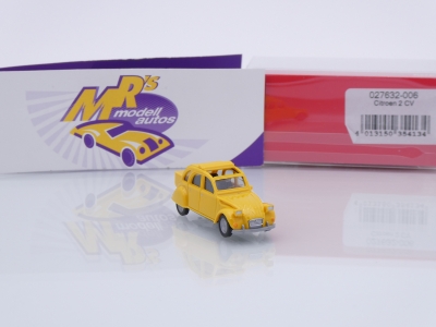 Preview: Herpa 027632-006 # Citroen 2CV Charleston Ente offen Baujahr 1987 " gelb " 1:87