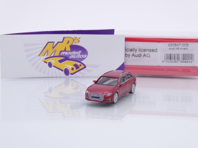 Herpa 430647-005 # Audi A6 Avant Baujahr 2018 " dunkelrotmetallic " 1:87