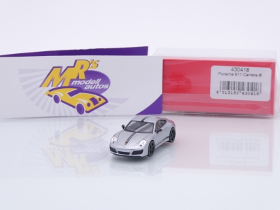 Herpa 430418 # Porsche 911 (991) Carrera 4S Baujahr 2016 " silbermetallic " 1:87
