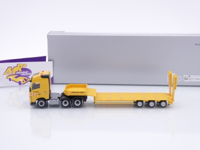 Preview: Herpa 958608 # Volvo FH GL Semitieflade-Sattelzug Rampen " Leonard Weiss " 1:87