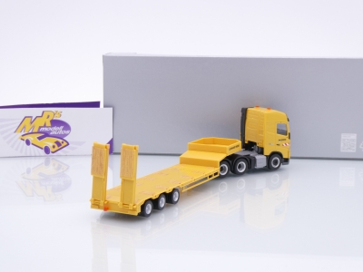 Preview: Herpa 958608 # Volvo FH GL Semitieflade-Sattelzug Rampen " Leonard Weiss " 1:87