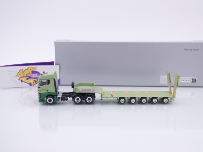 Preview: Herpa 958585 # MAN TGX GM Semitieflade-Sattelzug mit Rampen " Geiger " 1:87