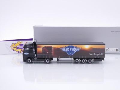Preview: Herpa 958851 # Mercedes-Benz Actros Gardinenplanen-Sattelzug " Hintzen Logistik " 1:87