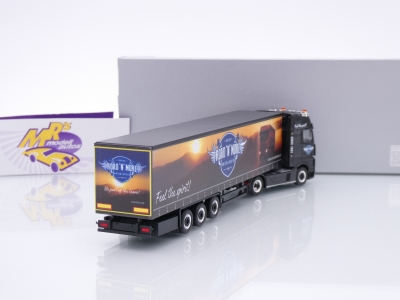 Preview: Herpa 958851 # Mercedes-Benz Actros Gardinenplanen-Sattelzug " Hintzen Logistik " 1:87