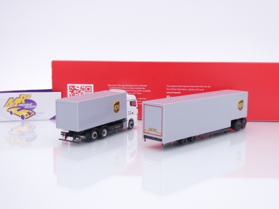 Preview: Herpa 318570 # MAN TGX GM Wechselkoffer-LKW + Jumbokofferauflieger " UPS " 1:87