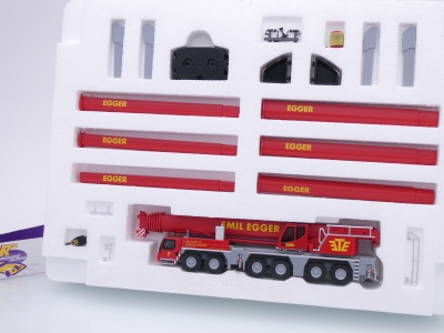 Preview: Herpa 317429 # Liebherr LTM 1300-6.2 Mobilkran " Emil Egger Logistik  " 1:87