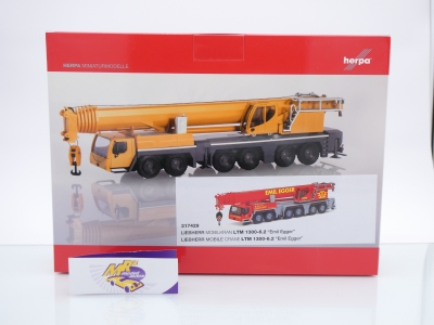 Preview: Herpa 317429 # Liebherr LTM 1300-6.2 Mobilkran " Emil Egger Logistik  " 1:87