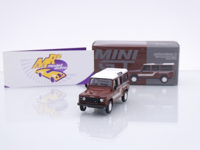 TSM MINI GT MGT00734-L # Land Rover Defender 110 County Station Wagon LHD " Russet Brown " 1:64