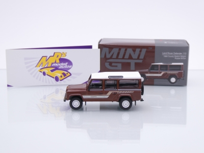 Preview: TSM MINI GT MGT00734-L # Land Rover Defender 110 County Station Wagon LHD " Russet Brown " 1:64