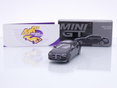 TSM MINI GT MGT00802-L # BMW i7 xDrive 60 LHD " Black Saphire " 1:64