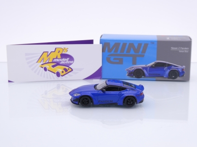 Preview: TSM MINI GT MGT00778-L # Nissan Z Pandem LHD " Seiran Blue " 1:64