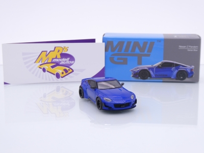 Preview: TSM MINI GT MGT00778-L # Nissan Z Pandem LHD " Seiran Blue " 1:64