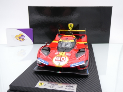 Preview: BBR Models CS18003 # Ferrari 499P Hypercar #50 3rd 1000 Meilen Sebring 2023 " AF Corse " 1:18