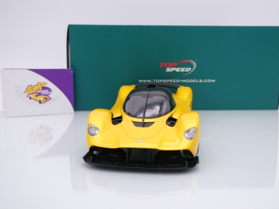 Preview: Top Speed TS0538 # Aston Martin Valkyrie Baujahr 2021 " gelbmetallic-carbon " 1:18