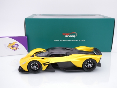 Preview: Top Speed TS0538 # Aston Martin Valkyrie Baujahr 2021 " gelbmetallic-carbon " 1:18