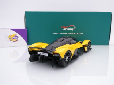 Preview: Top Speed TS0538 # Aston Martin Valkyrie Baujahr 2021 " gelbmetallic-carbon " 1:18