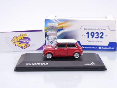 Preview: Solido S4316603 # Mini Cooper Sport Baujahr 1997 " rotmetallic-weiß " 1:43