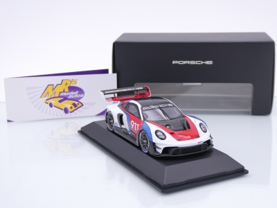 Preview: Spark WAP0205010SGTR # Porsche 911 GT3 R Rennsport Baujahr 2024 " weiß-rot-blau " 1:43