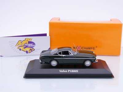 Preview: Maxichamps 940171621 # Volvo P1800S Coupe Baujahr 1969 " dunkelgrün " 1:43