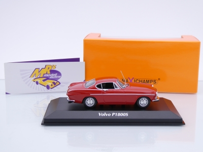Preview: Maxichamps 940171620 # Volvo P1800S Coupe Baujahr 1969 " dunkelrot " 1:43