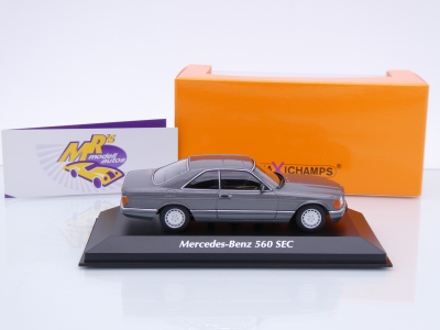 Preview: Maxichamps 940035122 # Mercedes-Benz 560 SEC Baujahr 1986 " dunkelgraumetallic " 1:43