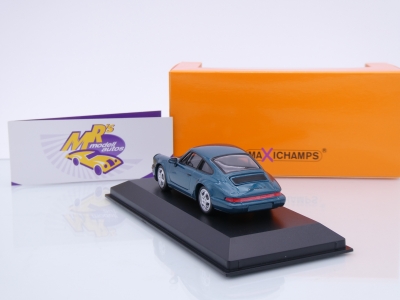 Preview: Maxichamps 940062921 # Porsche 911 (964) Carrera 2 Baujahr 1989 " türkisgrünmetallic " 1:43