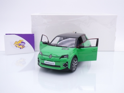 Preview: Norev 185502 # Renault R5 E-Tech 100% Electric Baujahr 2024 " dunkelgrünmetallic " 1:18