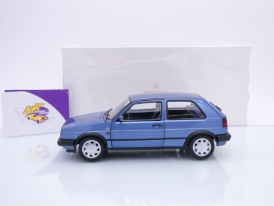 Preview: Norev 188562 # Volkswagen VW Golf II 10 Millionen Baujahr 1988 " blaumetallic " 1:18