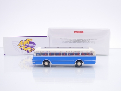 Preview: Wiking 0720 03 # Büssing Trambus Baujahr 1949-59 " himmelblau-elfenbein " 1:87
