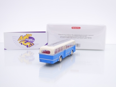 Preview: Wiking 0720 03 # Büssing Trambus Baujahr 1949-59 " himmelblau-elfenbein " 1:87