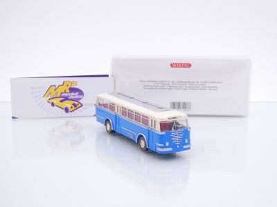 Preview: Wiking 0720 03 # Büssing Trambus Baujahr 1949-59 " himmelblau-elfenbein " 1:87