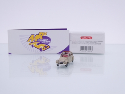 Wiking 0809 16 # Citroen Ente 2CV offen Baujahr 1963-83 " olivegrau " 1:87