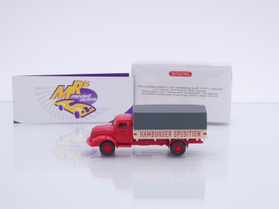 Preview: Wiking 0420 04 # Magirus Pritschen-LKW Baujahr 1958-67 " Hamburger Spedition " 1:87
