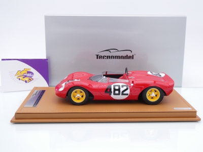 Preview: Tecnomodel TM18-234C # Ferrari 206 Dino SP Winner Cesana 1965 " L. Scarfiotti " 1:18