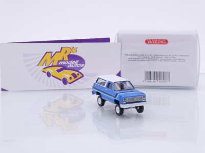 Preview: Wiking 0111 02 # Chevrolet K5 Blazer SUV Baujahr 1975-76 " lichtblau-weiß " 1:87
