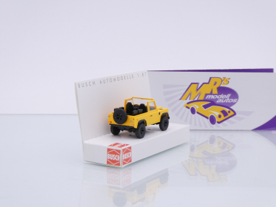 Preview: Busch 54392 # Land Rover Defender '90 Cabriolet " gelb " 1:87