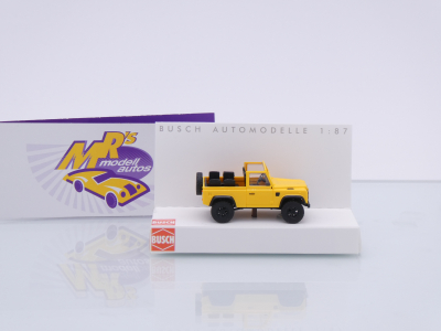 Preview: Busch 54392 # Land Rover Defender '90 Cabriolet " gelb " 1:87