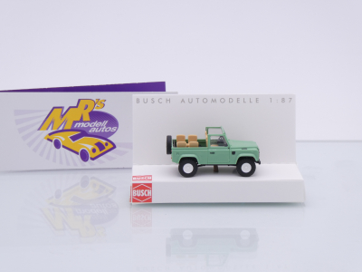 Preview: Busch 54391 # Land Rover Defender '90 Cabriolet " hellgrün " 1:87