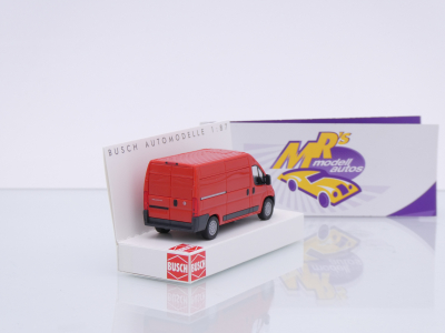 Preview: Busch 54601 # Fiat Ducato Kastenwagen Baujahr 2014 " orangerot " 1:87