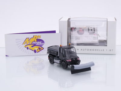 Preview: Busch 50933 # Mercedes-Benz Unimog U430 Winterdienst 2018 " schwarz " 1:87