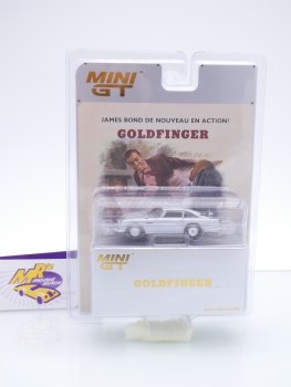 Preview: TSM MINI GT MGT00900-007F # Aston Martin DB5 1965 " James Bond Goldfinger - Frankreich Edition " 1:64