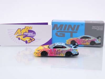 Preview: TSM MINI GT MGT00743-L # Nissan Silvia (S15) LB-Super Silhouette " Liberty Walk KUMA " 1:64