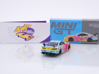 Preview: TSM MINI GT MGT00743-L # Nissan Silvia (S15) LB-Super Silhouette " Liberty Walk KUMA " 1:64