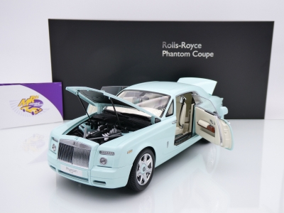 Preview: Kyosho 08862TBL # Rolls-Royce Phantom Coupe Baujahr 2008 " mintgrün (Turquoise) " 1:18