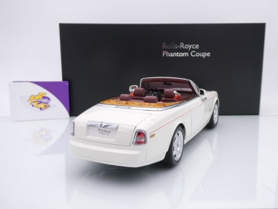 Preview: Kyosho 08871EW2 # Rolls-Royce Phantom Drophead Cabrio Baujahr 2007 " cremeweiß-mattsilber (English White / Silver ) " 1:18