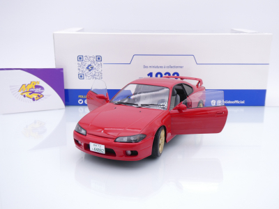 Preview: Solido S1812202 # Nissan Silvia S15 Spec-R Aero Baujahr 1999 " Flammenrot " 1:18