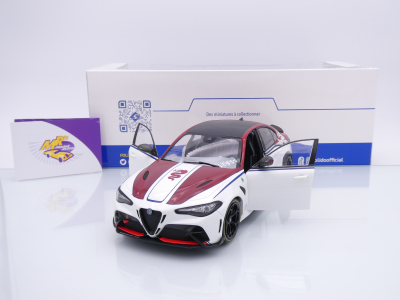 Preview: Solido S18106907 # Alfa Romeo Giulia GTA Baujahr 2023 " Bianco / Rosso " 1:18