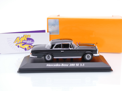 Preview: Maxichamps 940038121 # Mercedes-Benz 280 SE 3.5 W111 Coupe Baujahr 1970 " schwarz " 1:43