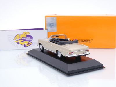 Preview: Maxichamps 940038130 # Mercedes-Benz 280 SE 3.5 W111 Cabrio Baujahr 1970 " goldmetallic " 1:43