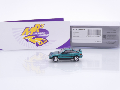 Preview: Minichamps 870161020 # Honda CR-X Baujahr 1987 " grünmetallic " 1:87